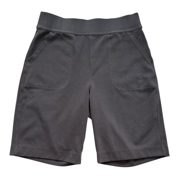 Duluth Trading Co. Women's NoGA Naturale Cotton Pull-On 10" Shorts Gray Medium - Picture 1 of 5